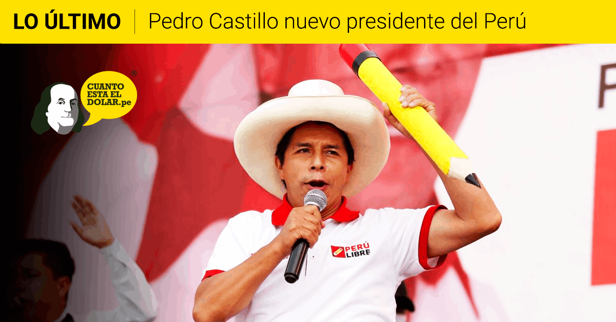 Pedro Castillo nuevo presidente del Perú